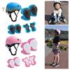 7 шт./компл. детский комплект защитного снаряжения для велоспорта, роликовых коньков, скейтборда, катания на велосипеде, самокате, регулируемый шлем, наколенник, налокотник, защита запястья