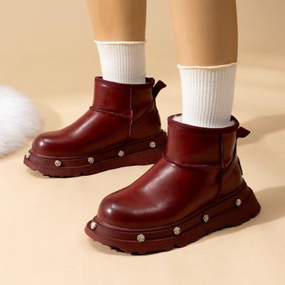 Цветочные меховые балетки на платформе женские зимние ботинки плюшевые теплые кожаные туфли 2024 года тренд готическая повседневная обувь модные зимние ботинки женские