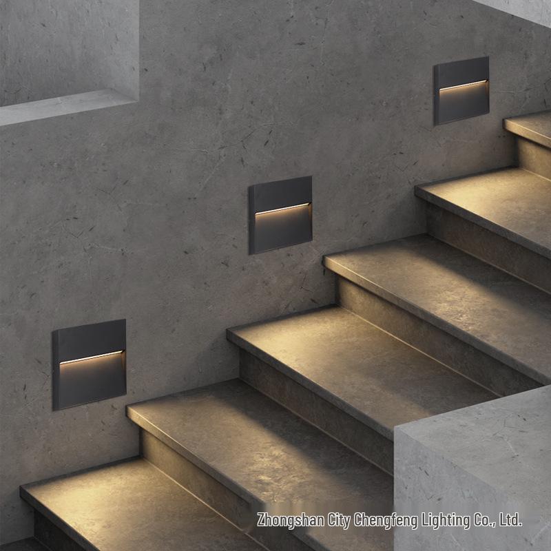 Водонепроницаемый светодиодный светильник для ступеней для наружных пандусов и углов, литой алюминиевый плинтусный светильник