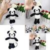 Cute Panda Plush Keychain Pendant Soft Short Velvet Cartoon Stuffed Animal
