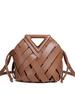 Large Capacity Hand-Woven Triangle Magnetic Buckle Crossbody Vegetable Basket Bag
