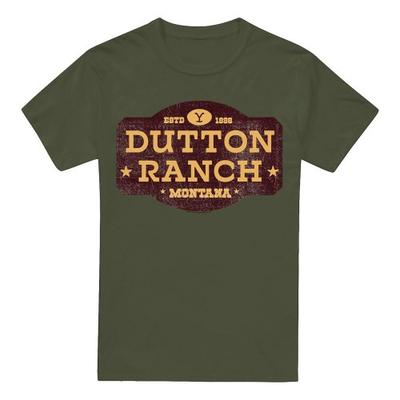 Мужская футболка Yellowstone Dutton Ranch с потертостями