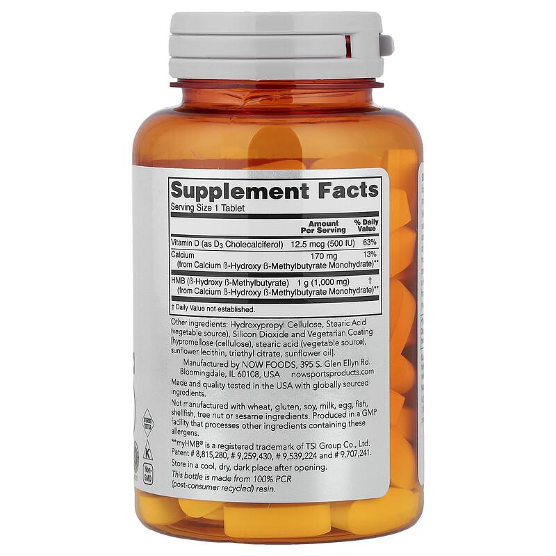 Sports, HMB With Vitamin D-3, 90 Tablets (1,000 mg per Tablet)