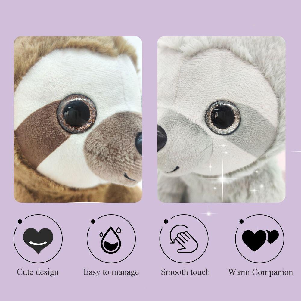 Stuffed Animals Sloth Plush Toy Big Eyes Simulation Sloth Doll Stuffed Sloth Birthday Gift