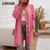 Women's Autumn and Winter New Casual Loose Cardigan Row of Buttons Hooded Jumper Coat