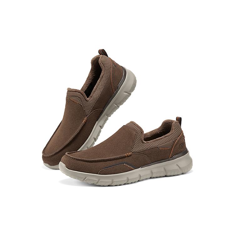 Skechers Модные Удобные Низкие Повседневные Кроссовки Мужские Коричневый 210962-BRN