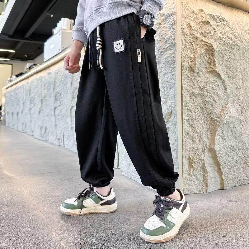 Boys' Pants Children's Sweatpants Spring and Autumn New Boys' Fried Street Children's Spring Clothes Casual Sports Trousers Tide