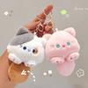 Cute Cat Plush Keychain Cartoon Big Tail Squeaking Keychain School Bag Pendant Gift Supplies Cute Cartoon Plush Cat Keychain Cat