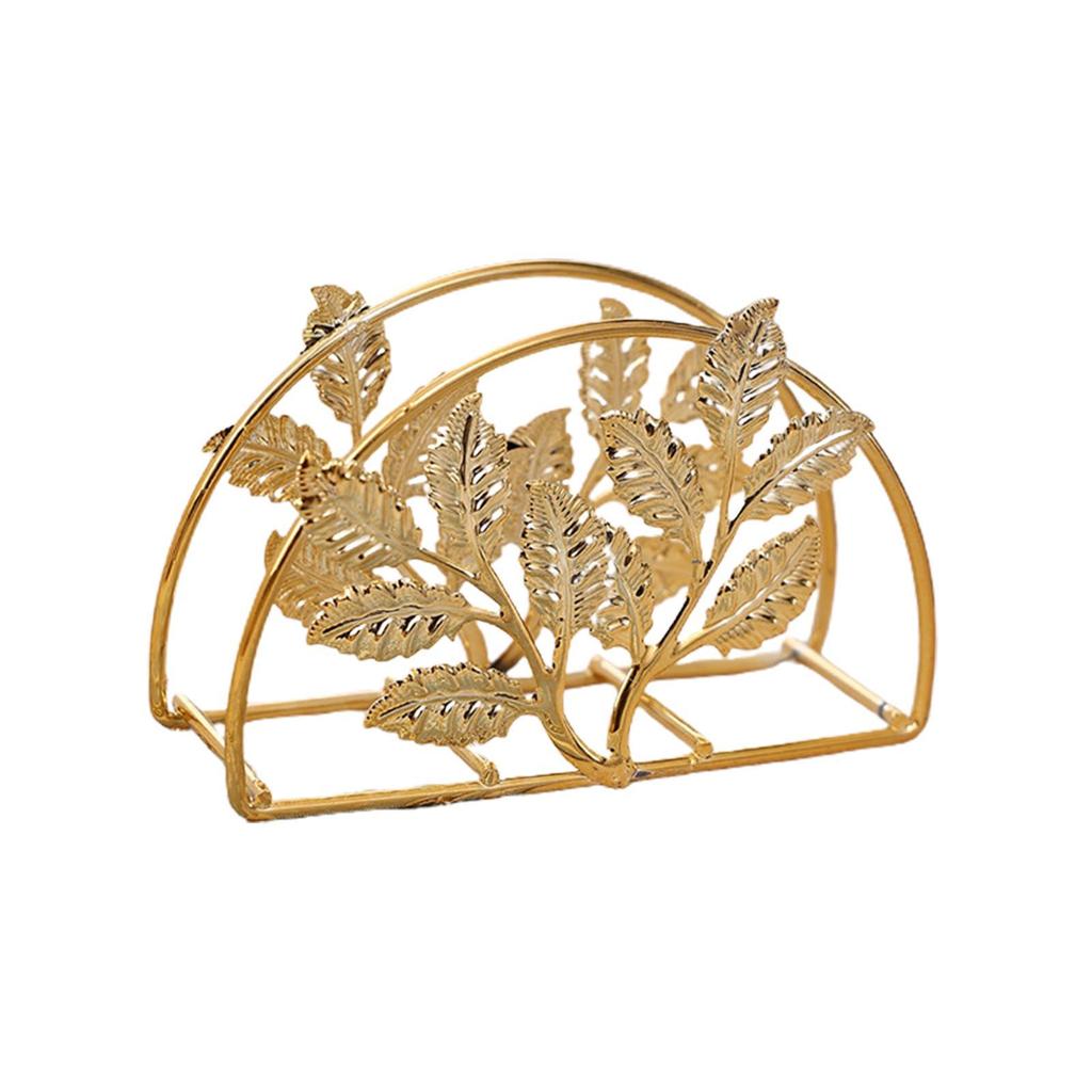 Modern Luxury Golden Metal Napkin Serviette Holder Dispenser Rust Resistant Paper Tissue Rack Home Party Table Decoratioon