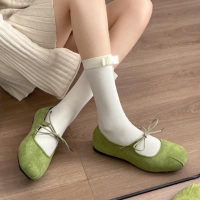 Ретро универсальные туфли-лодочки на плоской подошве с мелким вырезом женские новые осенние туфли Мэри Джейн на мягкой подошве для юбки