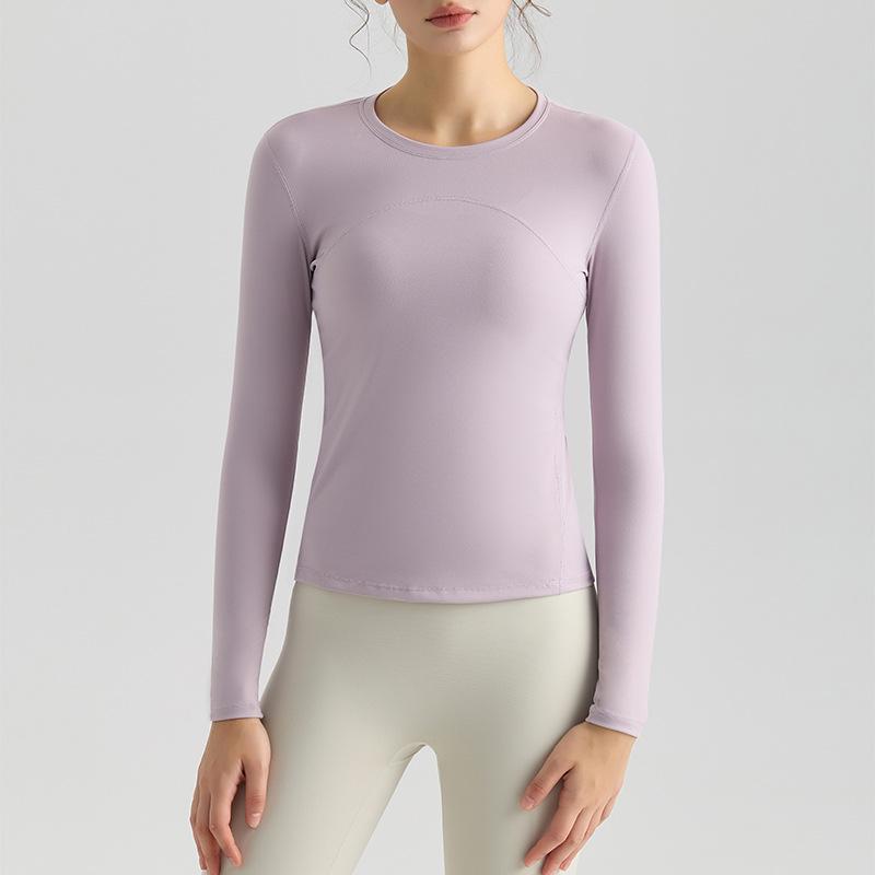 Autumn Long Sleeve Women's Slimming Yoga Top - Quick Dry for Pilates and Running