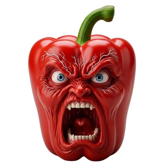 Screaming Vegetables Figurine Resin Emotional Veggies Ornament Evil Screaming Carrot