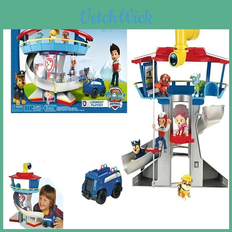 Paw Patrol Toy Set For Kids With Pullbackpolice Cars And Figures For Children Playtime