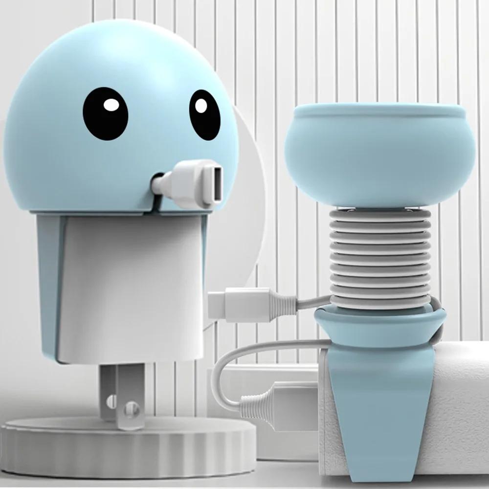 Пряжка для ремня Силиконовый крепежный ремень Настольная пряжка для хранения кабелей Портативная намотка для кабеля передачи данных Мультяшная многофункциональная намотка для кабеля передачи данных