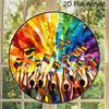 Acrylic Rainbow Pride Suncatcher Stained Glass Effect Window Hanging Ornament Colorful Home Decor