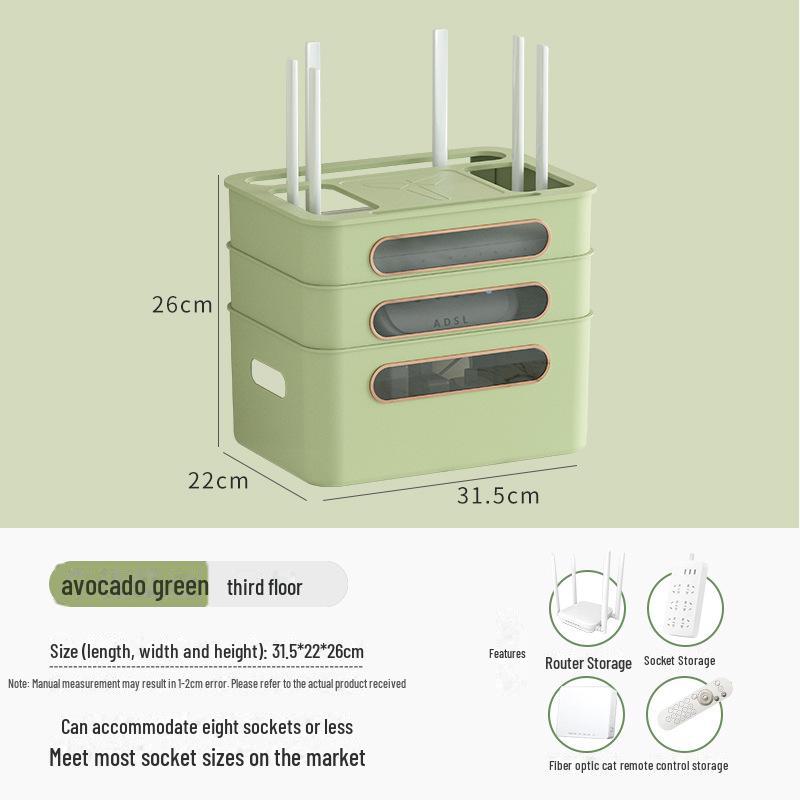 Домашняя розетка WiFi и стойка для телевизионной приставки с беспроводным маршрутизатором и системой управления кабелями