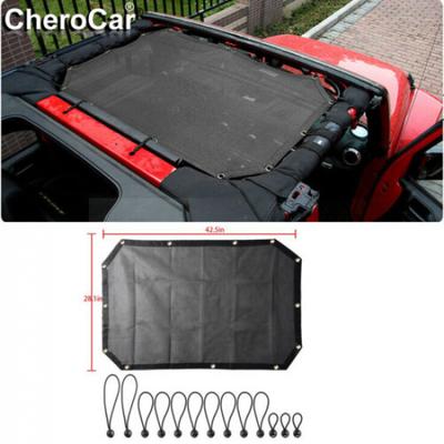 Верхний солнцезащитный козырек для Jeep Wrangler 2 двери, сетчатый козырек JK JKU 2007-17, защита от УФ