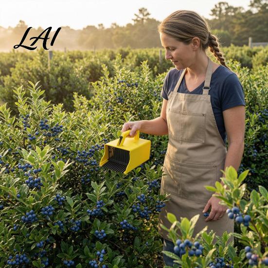 Handheld Berry Rake Picker with Comb Ergonomic Handle Blueberries Raspberries Fruit Picking Device Harvest Tool Scoop Tool for Orchard Farm