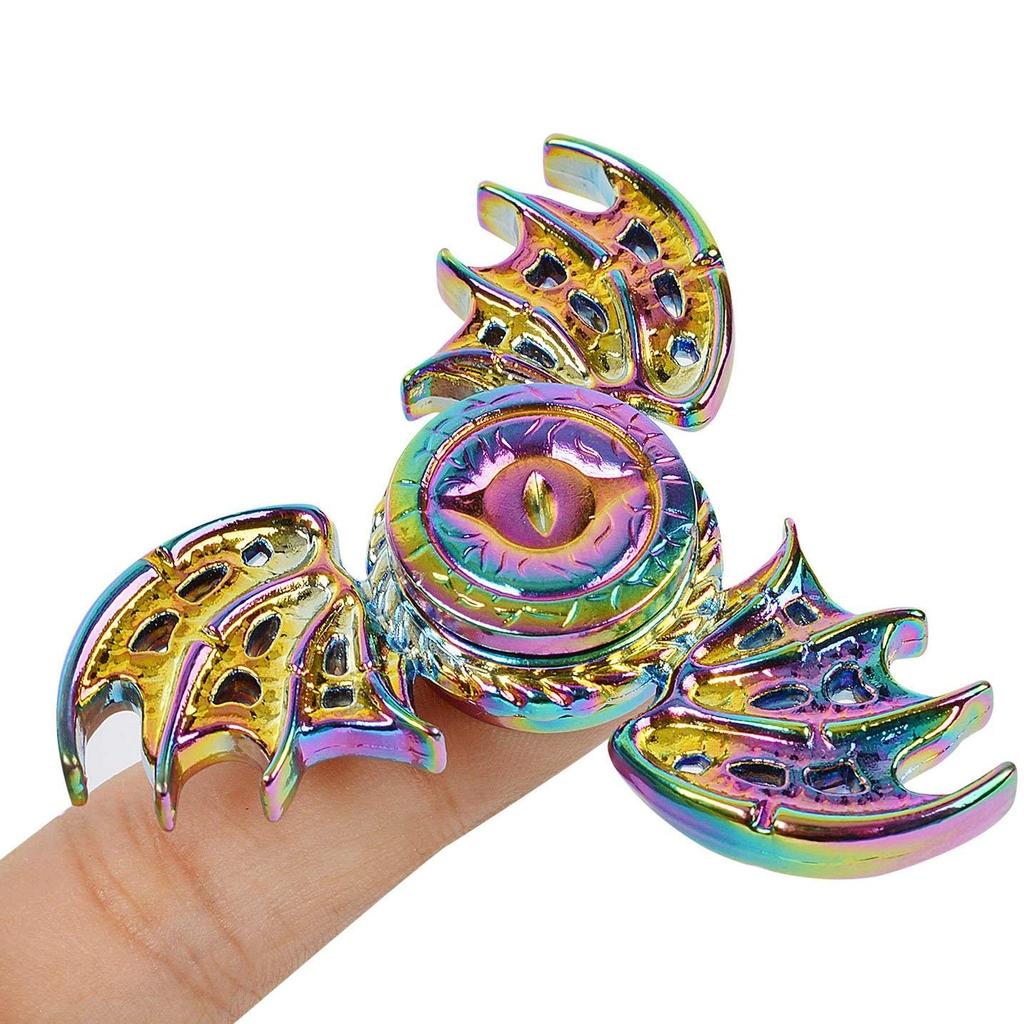 Игрушка-спиннер с крыльями дракона и глазами, сделанная из металла, трехручный спиннер с низким уровнем шума, высокоскоростная фокусирующая игрушка со стальным самосмазывающимся подшипником, Феникс,