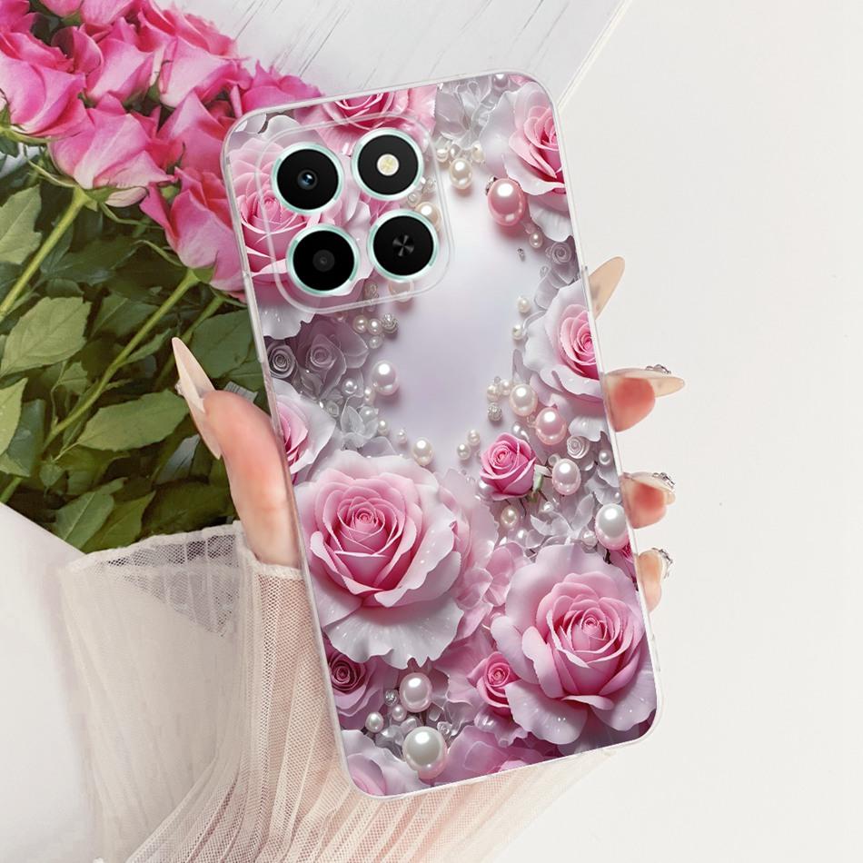 For Honor X6C Cute Flower Butterfly Cat Painted Case HonorX6c X 6C 4G NIC-LX1 LX2 LX3 Soft Silicone TPU Phone Cases