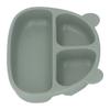 Toddler Soft Silicone Plate Home Dining Room Cute Cartoon Bear Shaped Baby Suction Plate for Snacks