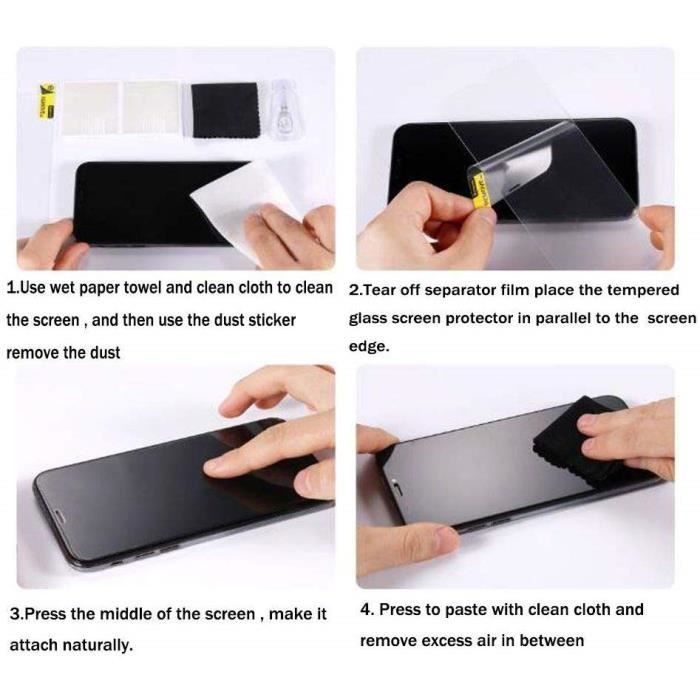 Film de protection d'écran - Verre Trempé - Realme Samsung Galaxy A22 5G - Lot de 3 - Dureté 9H - Noir