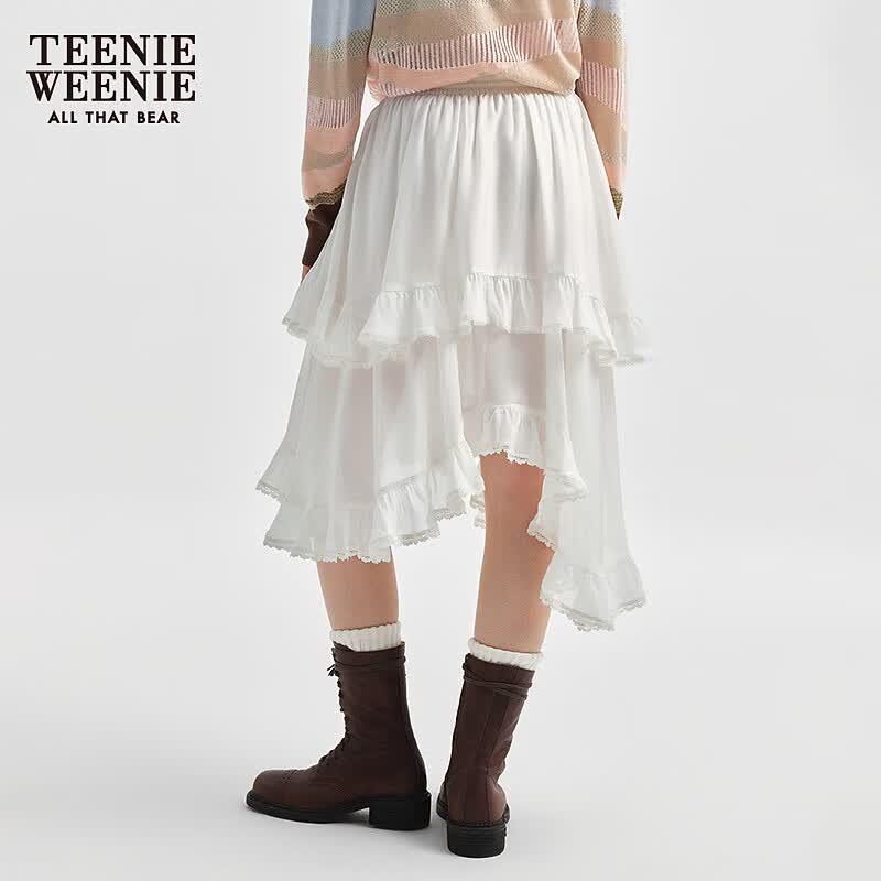 Teenie Weenie Простая юбка средней длины с мишкой
