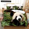 3D Panda Bedding Set Lovely China Black White Animal Duvet Cover King Queen Bamboo Comforter Cover 2/3pcs Polyester Quilt Cover