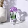 Colorful Crystal Tulip Sculpture Handmade Tulip Bouquet Statue  Home Table Decor