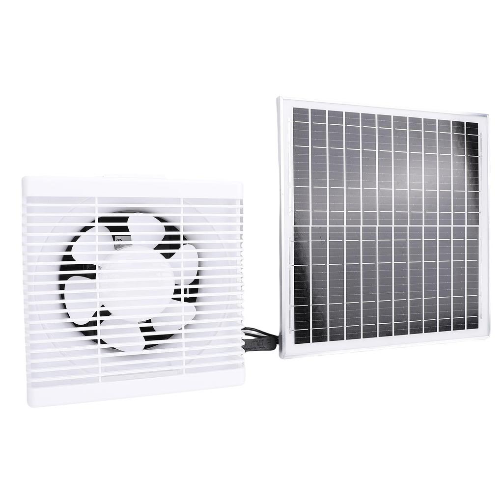 Solar Panel Ventilation Fan Kit 20W Solar Panel 6in Exhaust Fan Kit for Kitchen Bathroom Greenhouses Sheds Pet Houses