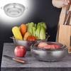 304 Stainless Steel Large Rice Washing Bowl 16.5-31.5cm Fruit Vegetable Washing Basket  Kitchen