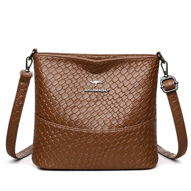 Простая сумка-ведро, модная и ретро лоскутная сумка на одно плечо через плечо