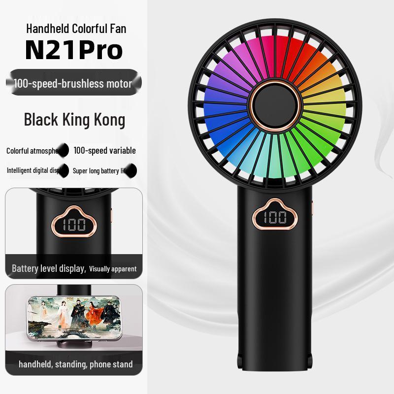 High-Speed Portable Handheld Turbo Fan with USB Digital Display