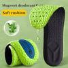 1pair Ports Shock Absorption Insole Green PU Memory Foam Breathable Arch Support Orthopedic Shoes Pad Men Feet Care Pad