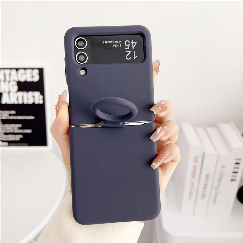Для Samsung Galaxy Z Flip 6 5 4 3 2 1 Чехол Официальный Жидкий Силиконовый Чехол С Кольцом-Держателем Ударопрочный Чехол Для Z Flip 5 Мягкие Чехлы