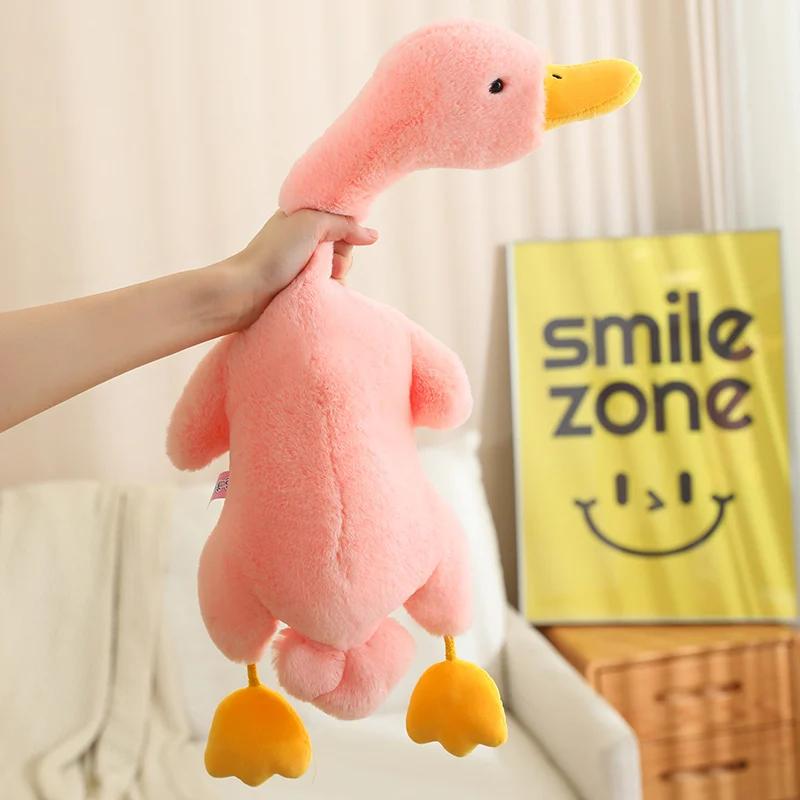 Cute Duck Plush Toys Huge Duck Pressing Will Make A Sound Sleep Pillow Soft Stuffed Animal Goose Doll Birthday Gift