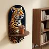 Wooden Wall Mounted Shelf Tiger Wall Display Stand Multi-Functional Wall Decoration  Home Decor