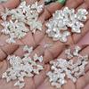 100Pcs Imitation Pearl Acrylic Bead Material With Hole ABS Earrings Accessories DIY Handmade Ribbon Bow Necklace Jewelry Making Children Bow Shape