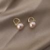 Korean Retro Pearl Earrings: Light Luxury and Versatile Ear Buckle Design