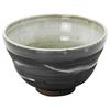 Mino Ware Matcha Bowl, Bowl-shaped, Black Glaze with Blue Flow Pattern, Approximately 12.8cm Diameter X 7.5cm Height, Ceramic, Microwave and Dishwashe