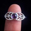 Заявление Кольцо Аметист Февральский Камень Кольцо Из Стерлингового Серебра 925 пробы Ювелирные Изделия Серебряное Кольцо