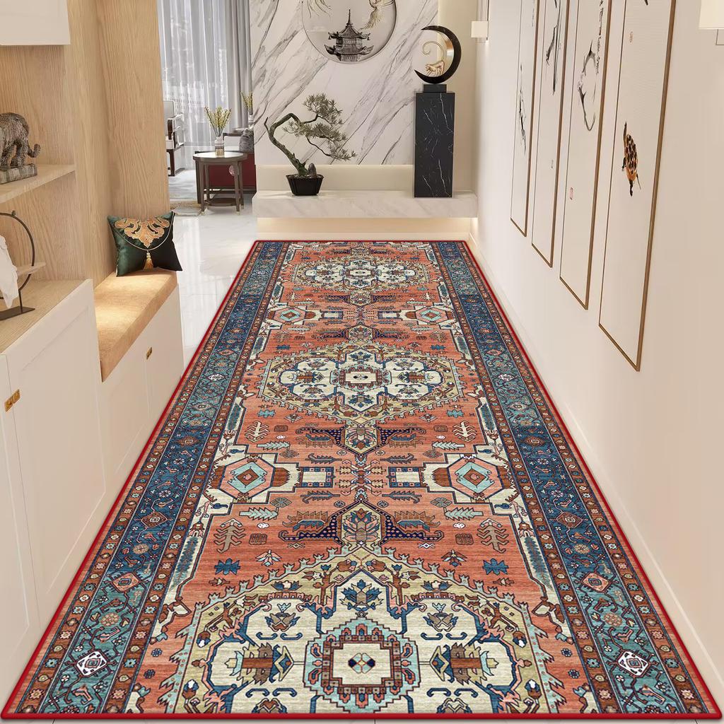 Новый ковер для коридора в марокканском стиле, нескользящий, моющийся, домашний коврик-дорожка, ковер для лестницы, для улицы, для прохода, коврик для длинного коридора, настраиваемый