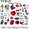 1PC Sexy Cherry Fake Temporary Tattoos For Women Geometric Lip Painting Sticker Arm Body Art Tatoos