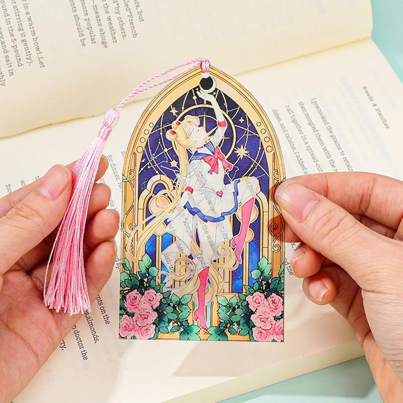Акриловая закладка Сейлор Мун Для любителей аниме Книжные аксессуары Студенческие школьные принадлежности Канцелярские товары для учителя и офиса