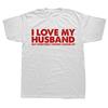 Новинка Я люблю своего мужа, но иногда мне хочется подраться Футболки Графический Хлопок Уличная одежда Короткий рукав Подарки на день рождения Футболка