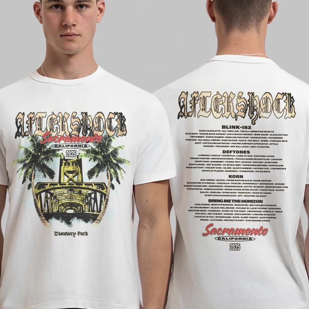 Aftershock Festival 2025 Sacramento California The Crossing With Lineup Shirt Unisex T-Shirt