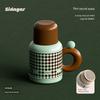 Large Capacity Thermos Cup for Women, Stylish Straw Water Cup, Office Desk Tea Infuser with Tea-Water Separation