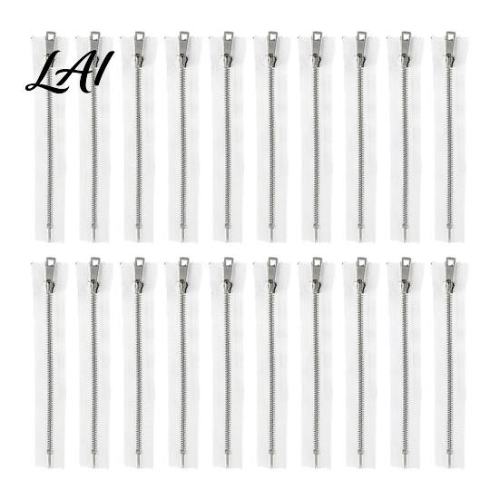 Sewing Supplies 20Pcs Closed-End Non Separating Metal Y-Teeth Duty Zipper Heavy Zipper Bags Replacement Hardware