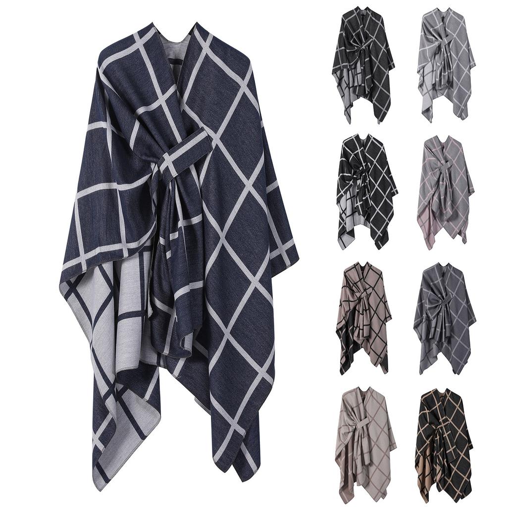 И зимние теплые шарфы, шали, классические клетчатые ремни, кардиганы и теплые одеяла для наружного использования