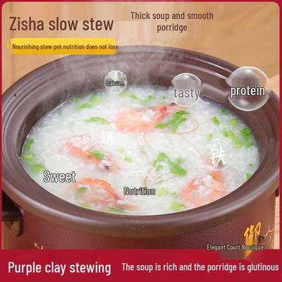 Черная глиняная электрическая медленноварка 2,5-6 л – Мини-кастрюля для сохранения здоровья для детей, каша, суп и рагу